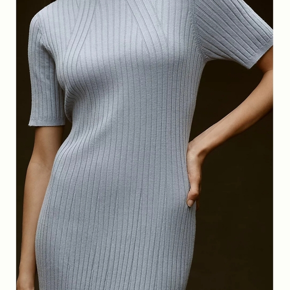 Varley Maeve Ribbed Dress in Ashley Blue XXS NWT - Picture 6 of 13
